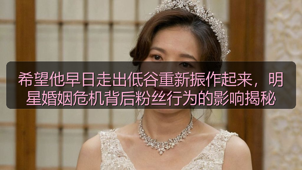 希望他早日走出低谷重新振作起来，明星婚姻危机背后粉丝行为的影响揭秘